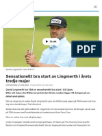 Sensationellt Bra Start Av Lingmerth I Årets Tredje Major - SVT Sport