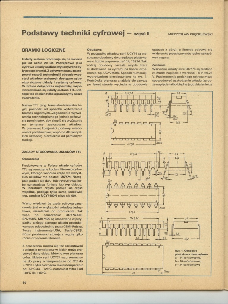 Podstawy Techniki Cyfrowej - czII - Bramki Logiczne | PDF
