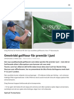 Omstridd Golftour Får Premiär I Juni - SVT Sport
