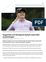 Sagström Och Nordqvist Hyfsat Med Inför Avslutningen - SVT Sport