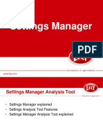 Settings Manager Analysis Tool Explained