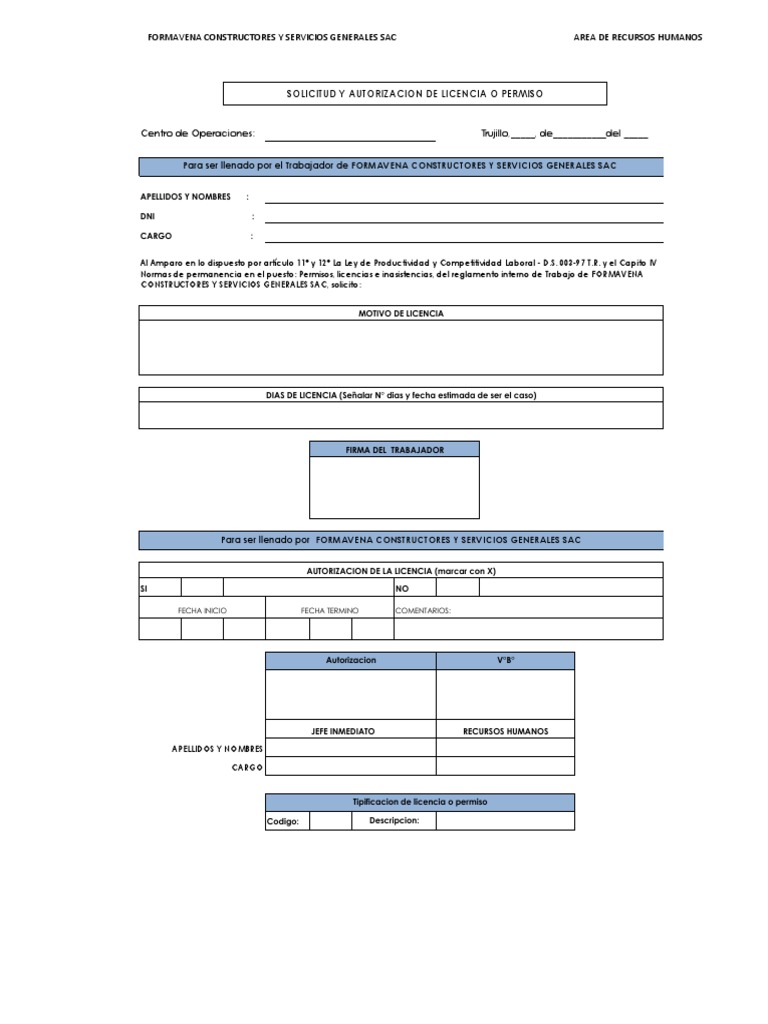 Formato Solicitud de Licencia | PDF