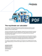 Myclimate Car Calculator Documents - EN
