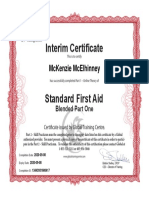 blended sfa interim certificate