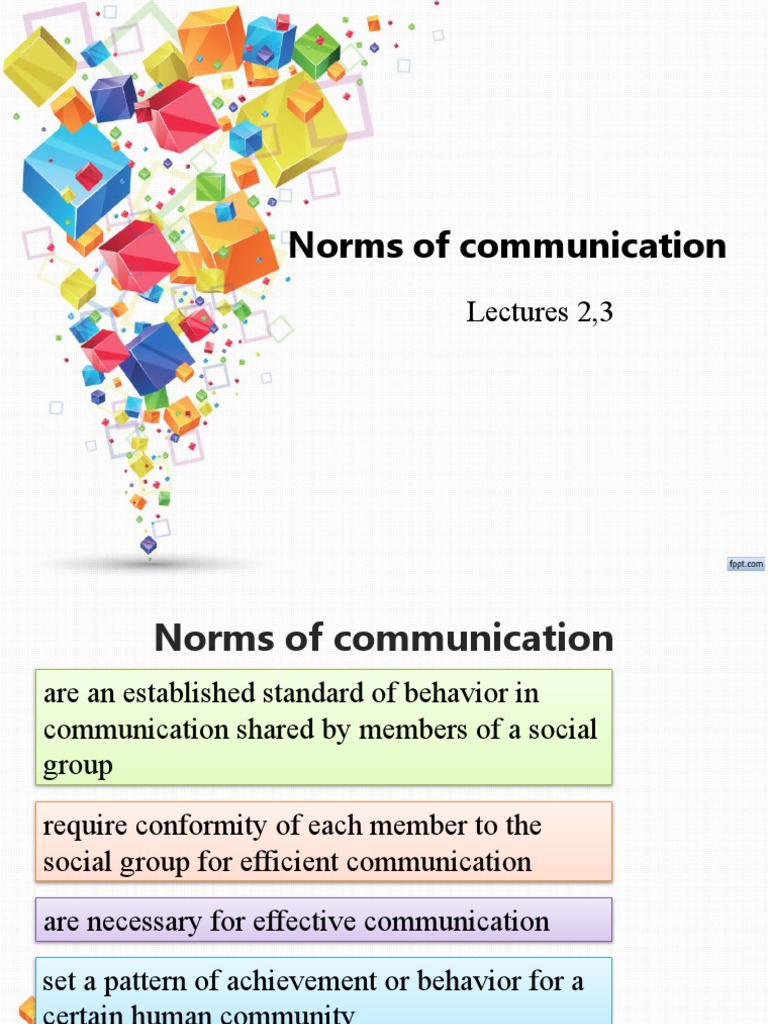 Norms of Communication - 2020 | PDF | Human Communication | Cognitive ...