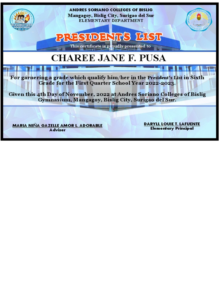 Achievers Certificate New | PDF