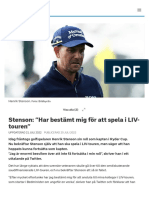 Stenson: "Har Bestämt Mig För Att Spela I LIV-touren" - SVT Sport