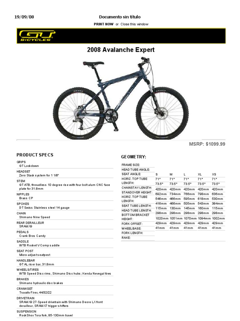 gt avalanche expert 2009