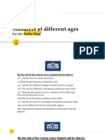 Lecture 9 Mandible at Different Ages