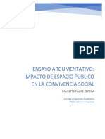 Impacto de Espacio Público en La Convivencia Social