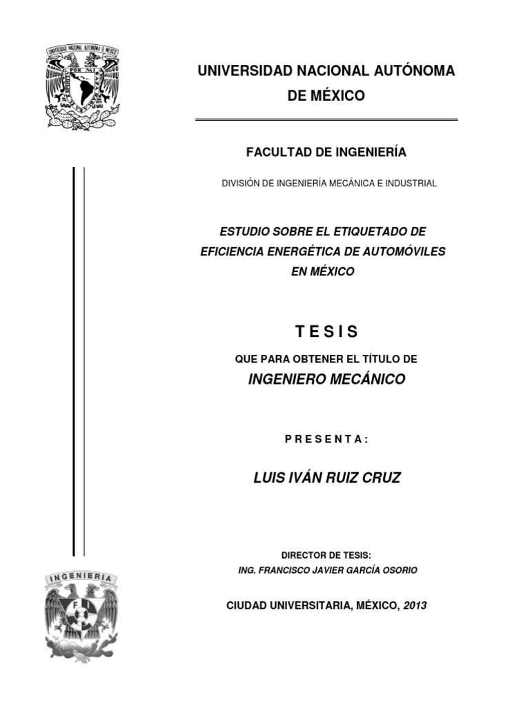 Tesis Eficiencia Energetica Unam | PDF