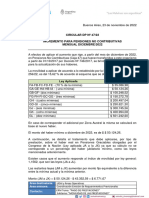 #SeguridadSocial Normativa CIRCULAR DP #47/22 INCREMENTO PARA PENSIONES NO CONTRIBUTIVAS MENSUAL DICIEMBRE/2022 - 23/11/2022