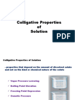 Colligative Properties of Solutions