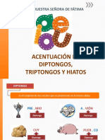 Acentuación en Diptongos Triptongos y Hiatos 4B A