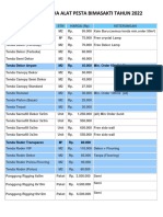 Price List Bimasakti 2022