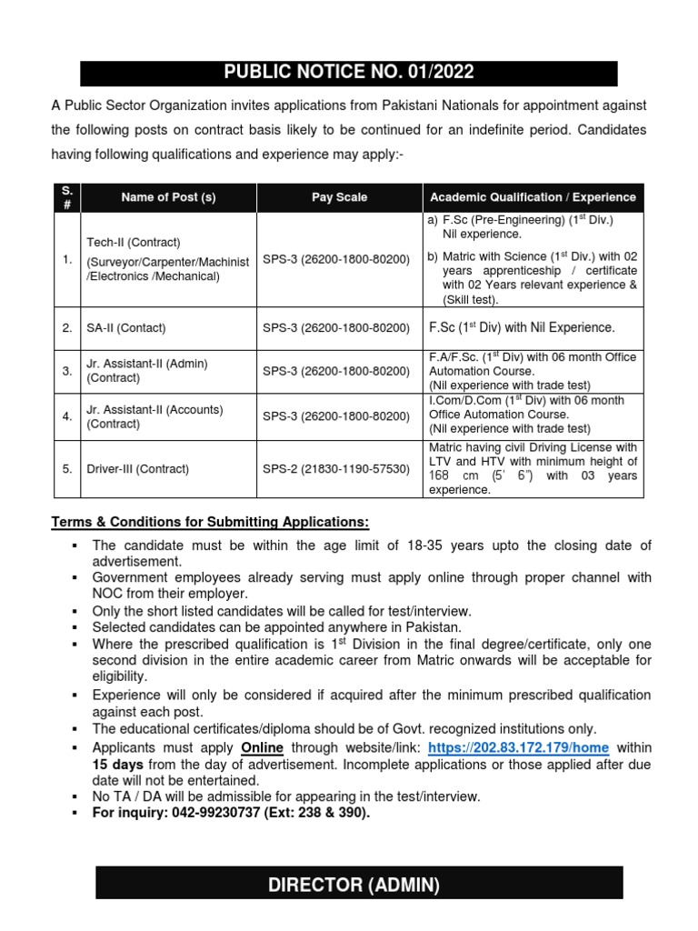 Public Notice-01-2022 | PDF | Educational Stages | Vocational 
