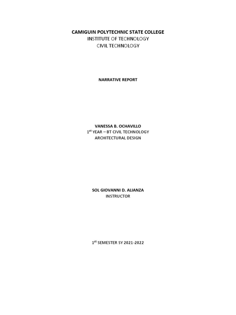 NARRATIVE Report Architectural Design PDF Green Building