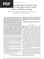 Estimating Summertime Precipitation From Himawari-8 and Global Forecast System Based On Machine Learning