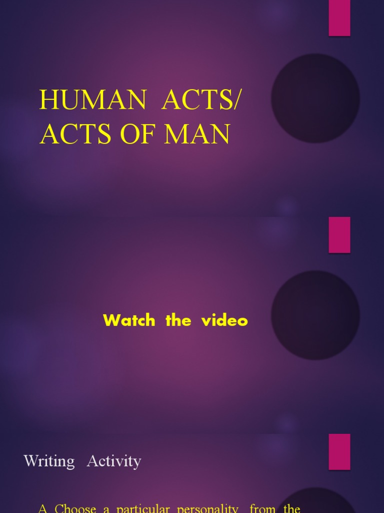Human Acts Acts of Man PDF Morality Good And Evil