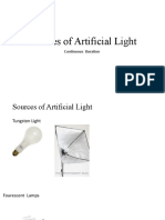 Sources of Artificial Light