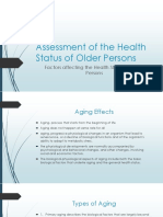 Assessment of The Health Status of Older Persons