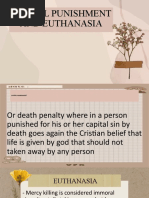 Capital Punishment and Euthanasia