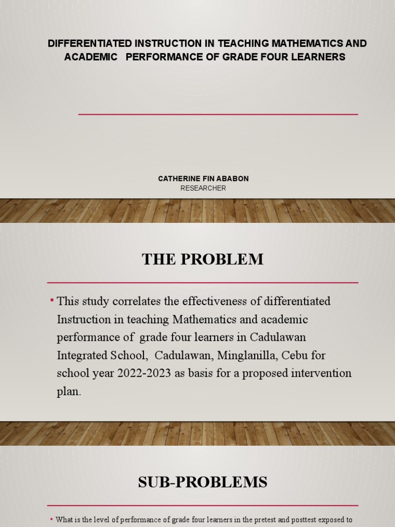 Differentiated Instruction in Grade 4 Math | PDF | Differentiated ...