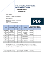 Horarios Primer Año de Electromecanica Trimestre UV