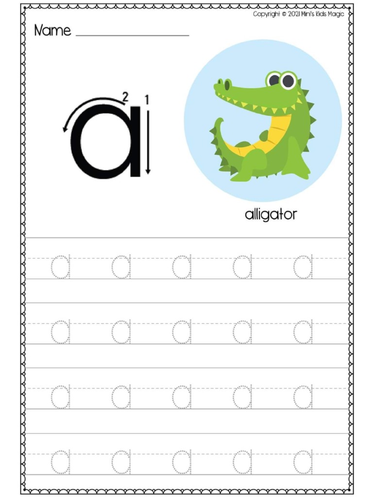 Alphabet Tracing | PDF