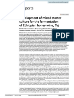 Development of Mixed Starter Culture For The Fermentation of Ethiopian Honey Wine, Tej