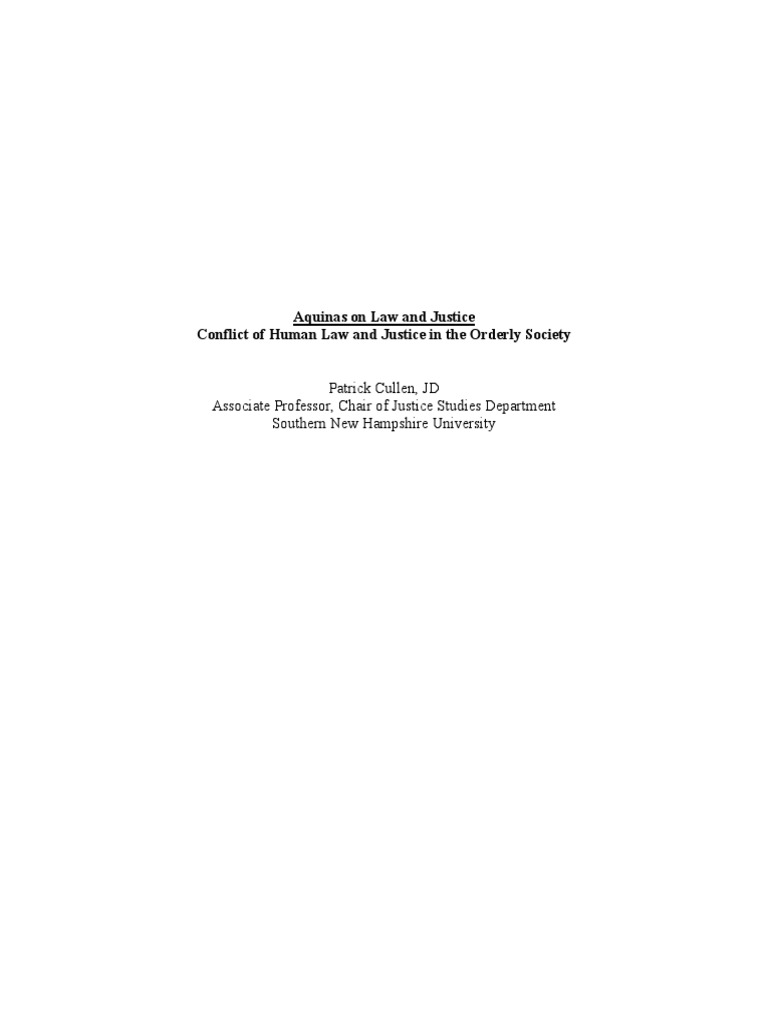 AQUINAS On Law and Justice PDF