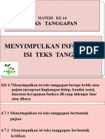 Materi Ke-14 Kls 9 Kd-4.7 Teks Tanggapan