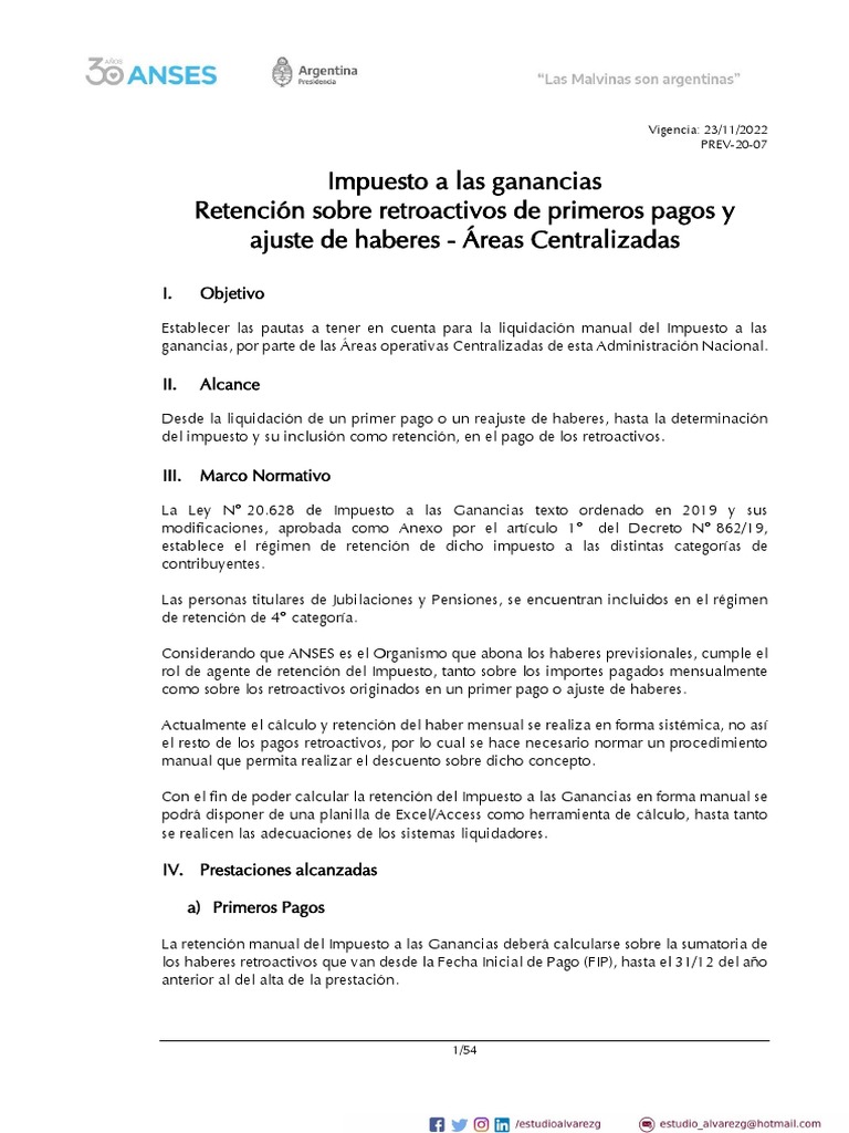 Impuesto A Las Ganancias Retención Sobre Retroactivos de Primeros Pagos ...