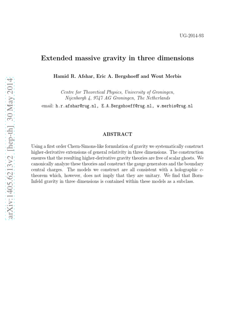 Extended Massive Gravity in Three Dimensions PDF Gauge Theory