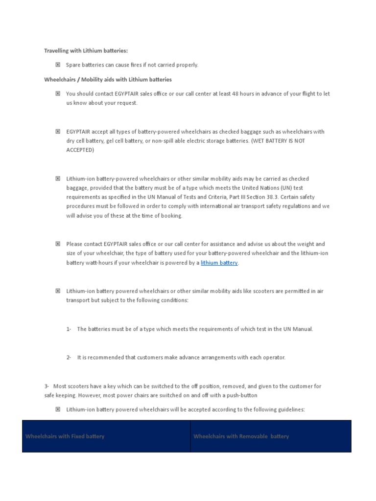 Travelling With Lithium Batteries PDF Rechargeable Battery