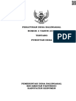 Peraturan Desa Balingasal Nomor 4 Tahun 2018 Tentang Pungutan Desa