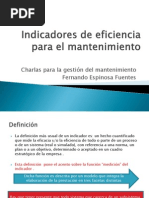 Indicadores de Eficiencia Para Mantenimiento