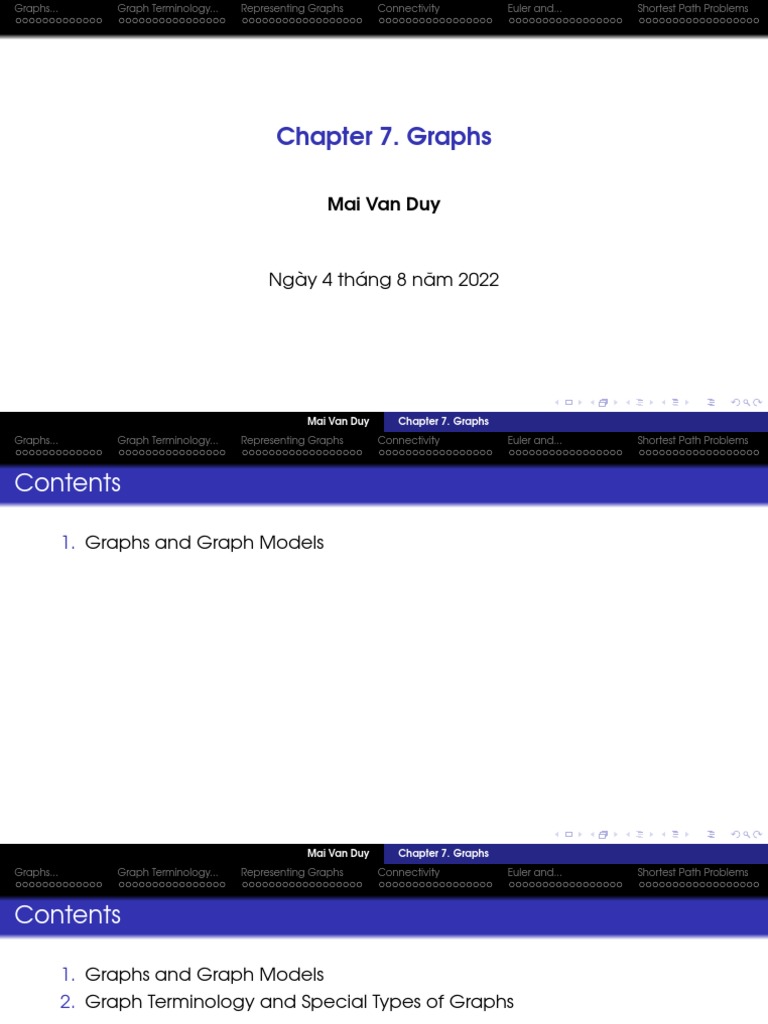 Graphs, Terminology, Representation, Connectivity, Euler Paths and ...