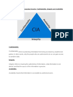 CIA Model: Confidentiality, Integrity & Availability