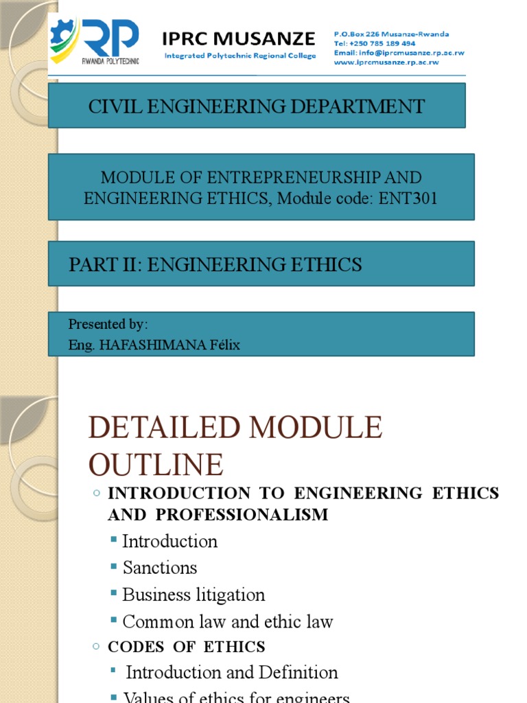 Engineering Ethics Overview and Principles | PDF | Engineer | Engineering