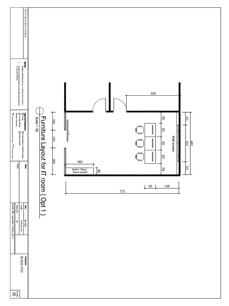 Furniture Layout Plan - Opt 1 | PDF