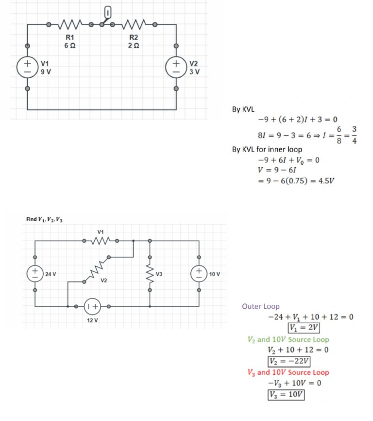 KCL & KVL Examples | PDF