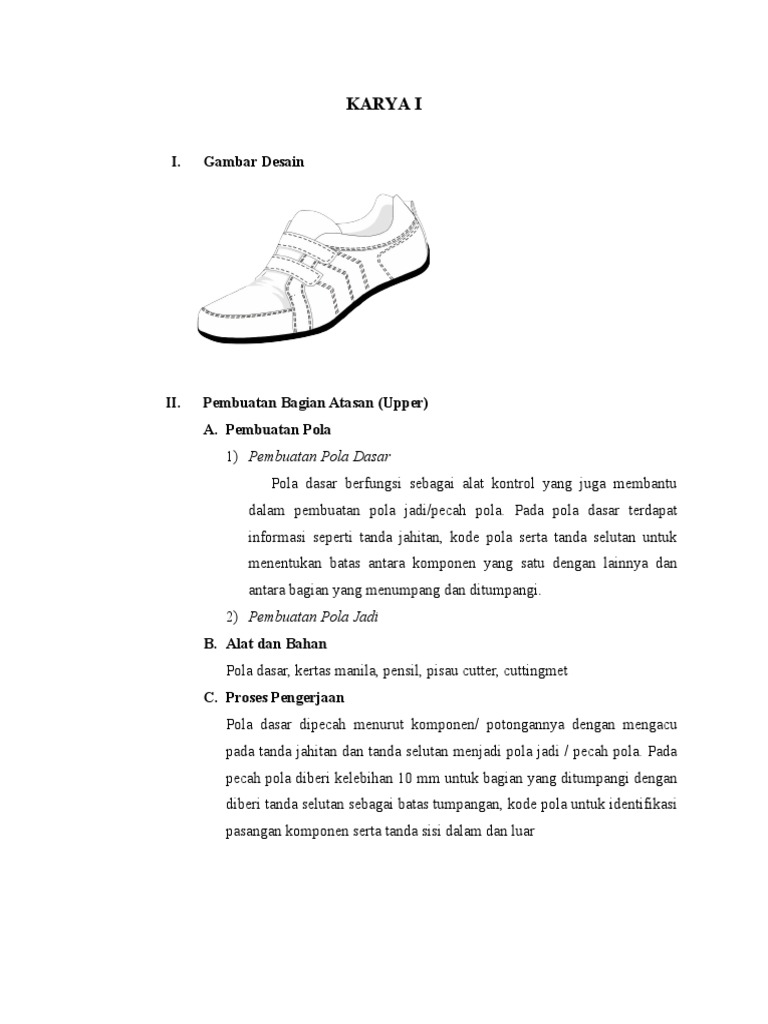 Proses Pembuatan Upper Sepatu | PDF