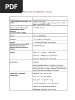 ATI Normal Lab Values Overview | PDF | Medical Specialties