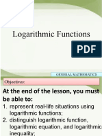 GM Logarithmic Functions, Equations, and Inequalities