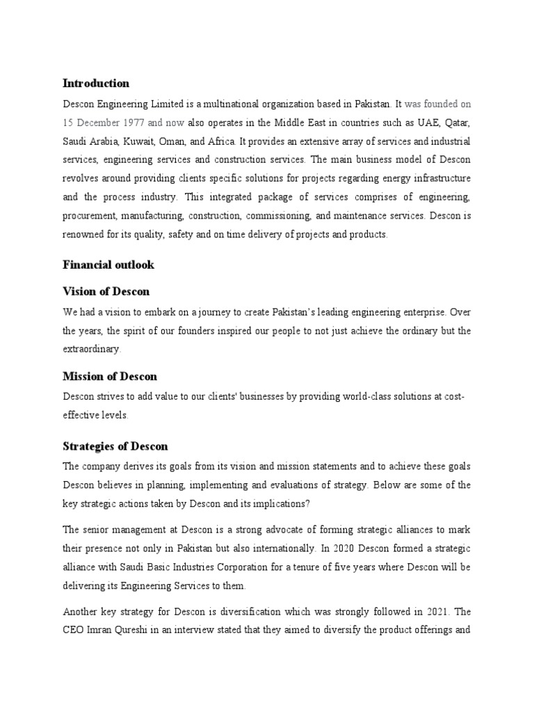 Descon | PDF | Pakistan | Engineering