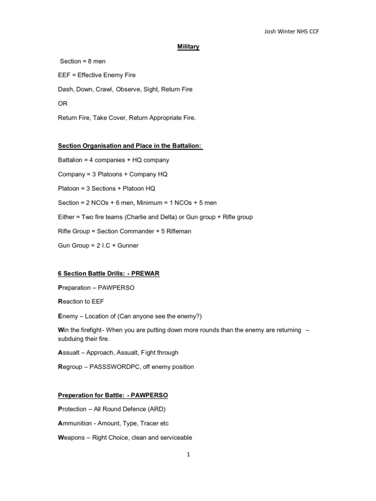 Army Syllabus | PDF | Reconnaissance | Platoon