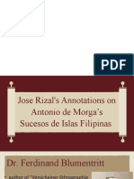 Jose Rizals Annotations On Antonio de Morga Sucesos de Islas Filipinas