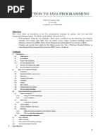 Java Programming Notes