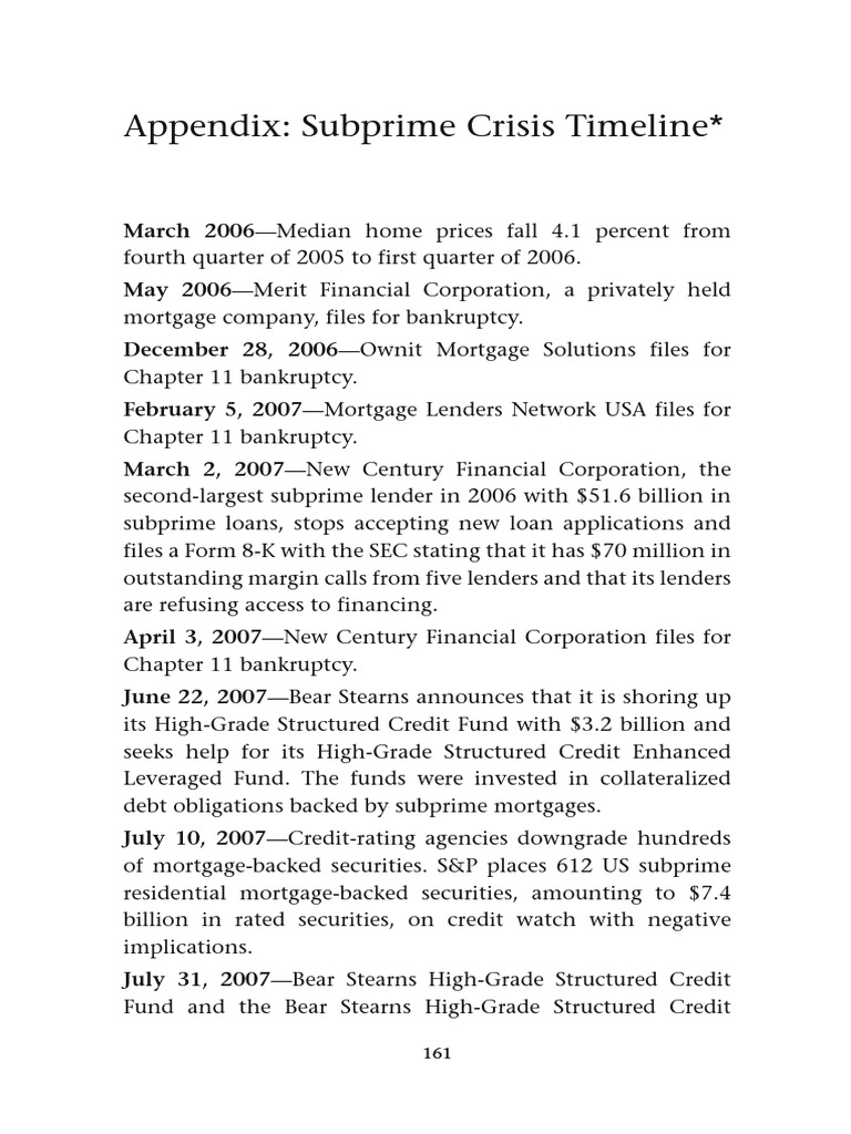 Appendix Subprime Crisis Timeline PDF
